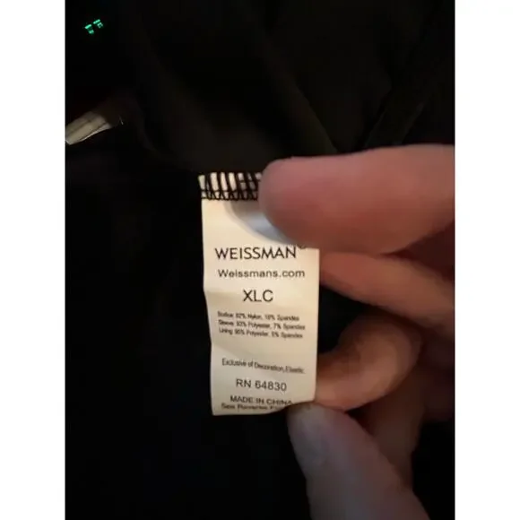 Weissman Intentions Black Cut Out Dance Bodysuit, Child XLC 16-18 - Picture 5 of 6